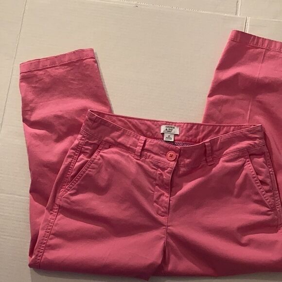 CROWN & IVY Women’s Charlotte‎ pink Khaki style pants 6P Cotton Spandex Blend - Picture 9 of 9